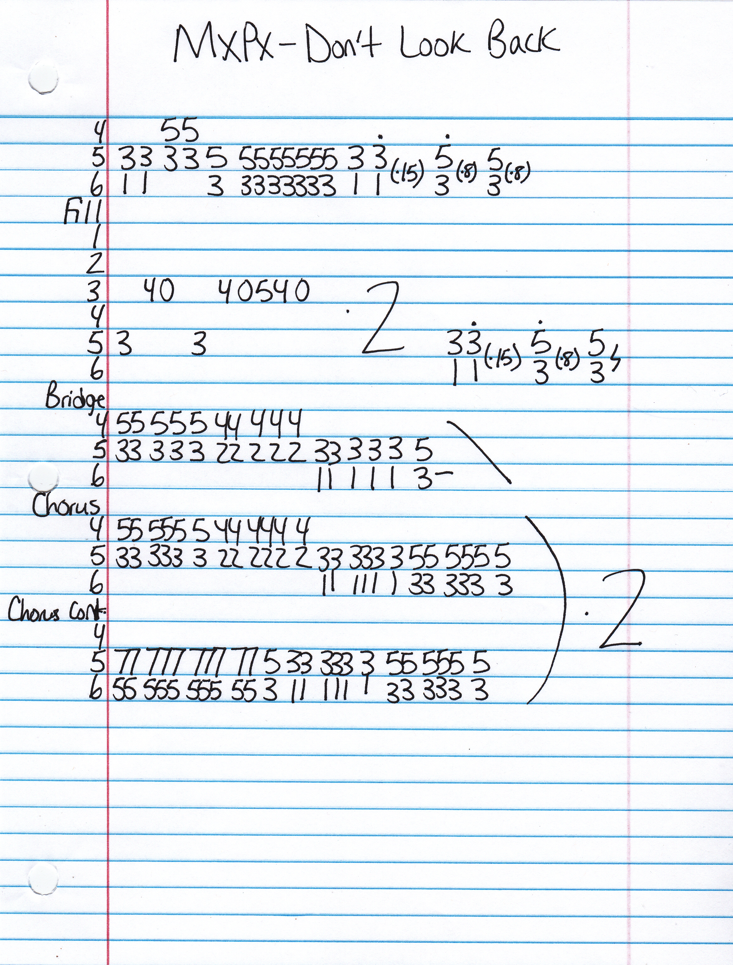 High quality guitar tab for Don't Look Back by MxPx off of the album The Renaissance EP. ***Complete and accurate guitar tab!***